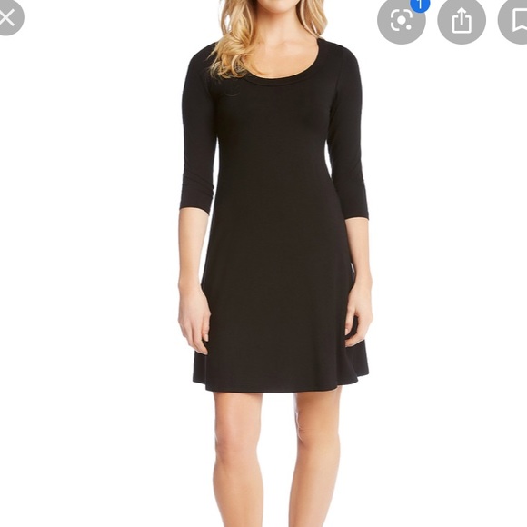 Karen Kane Simple Black Dress - Picture 1 of 5